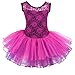 Meeyou Little Girls' Flower Ovelay Ballet Tutu Dress