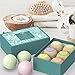 Bath Bombs (Set of 6) by Calily - Natural Bath Bombs To Indulge, Relax and Nourish Senses, Skin, Body and Spirit - Bath Bomb Kit With Six Different Essential Oil Bath Bombs - Gluten-Free & Vegan