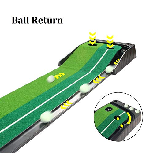 Golf Putting Mat, OUTAD Indoor / Outdoor Golf Putting Green With Auto Ball Return - Thumbnail 2