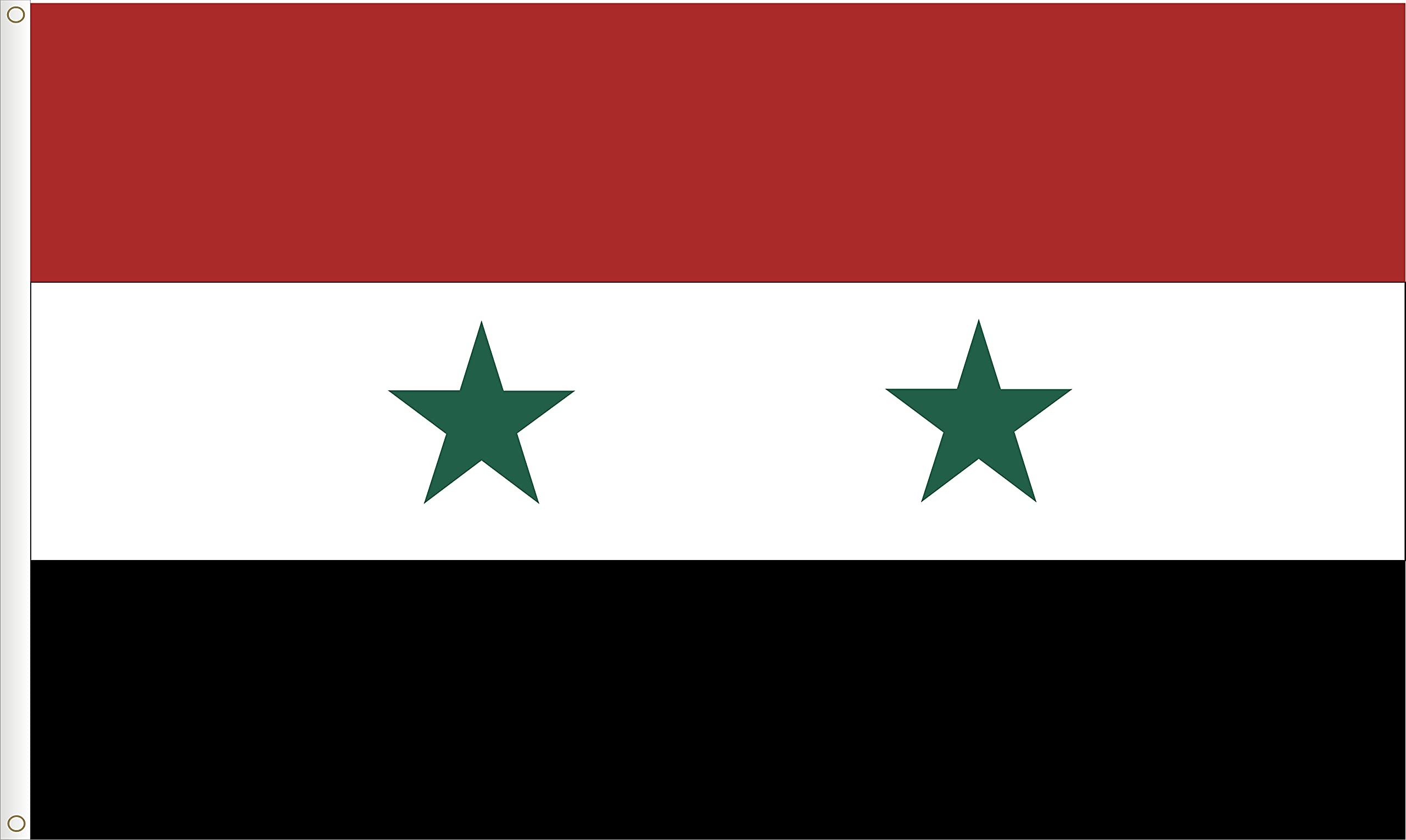 FLAG OF SYRIA. STANDARD SATIN QUALITY. BIG SIZE 150X90