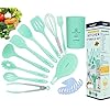 11in1 Silicone Cooking Kitchen Utensil Set, BPA Free Non Toxic Heat Resistant Nonstick Silicone Turner Tongs Spatula…