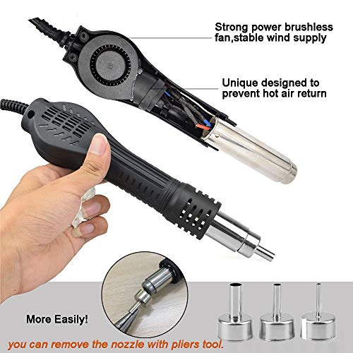Hot Air Rework Station 500 ° C Soldering Station with Hot Air Gun