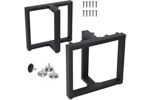 TIEOU Metal Coffee Table Legs Desk Legs 16” Height 18” Wide Industrial Coffee Table Legs,Metal Table Legs,Metal Bench Legs,Console Table Legs