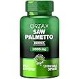 ORZAX Prostate Supplement with Saw Palmetto Extract 2000 mg for Men - Hair & Urinary Support - 120 Veg Capsules - (120-Day Supply)