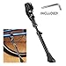 KSEV Bicycle Kickstand - Black Adjustable Ultra Strong Durable Aluminum Alloy Side Anti-Slip Kick Stand Fits 18