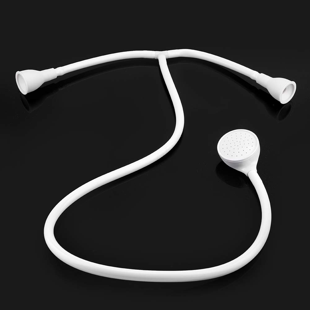 Atyhao Double Tap Push On Bath Shower Head and Hose Hairdresser Shampoo Spray Pet Cleaner Set Bathtub Shower Systems