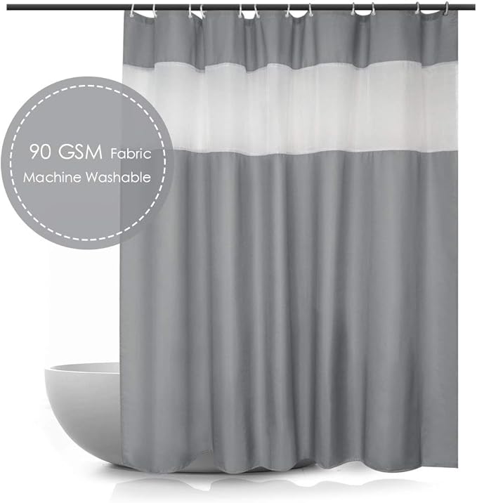 Ebecede Stall Fabric Shower Curtain Liner 36 x 72, Top