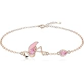 LOVGIFSET Flamingo Anklet Flamingo Ankle Bracelets for Women Sterling Silver Beach Anklets Bird Flamingo Gifts for Women Christmas Jewelry
