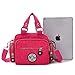 Tiny Chou Mini Solid Color Water Resistant Nylon Handbag Cross Body Shoulder Bag for Women & Girls