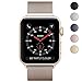 Apple Watch Band 42mm, KYISGOS Strong Magnetic Milanese Loop Stainless Steel Replacement iWatch Strap for Apple Watch Series 3 2 1 Nike+ Sport and Edition, Gold