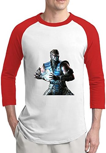 ReBorn Mortal Of Kombat Men's 3/4 Sleeve Raglan T-shirt Red S