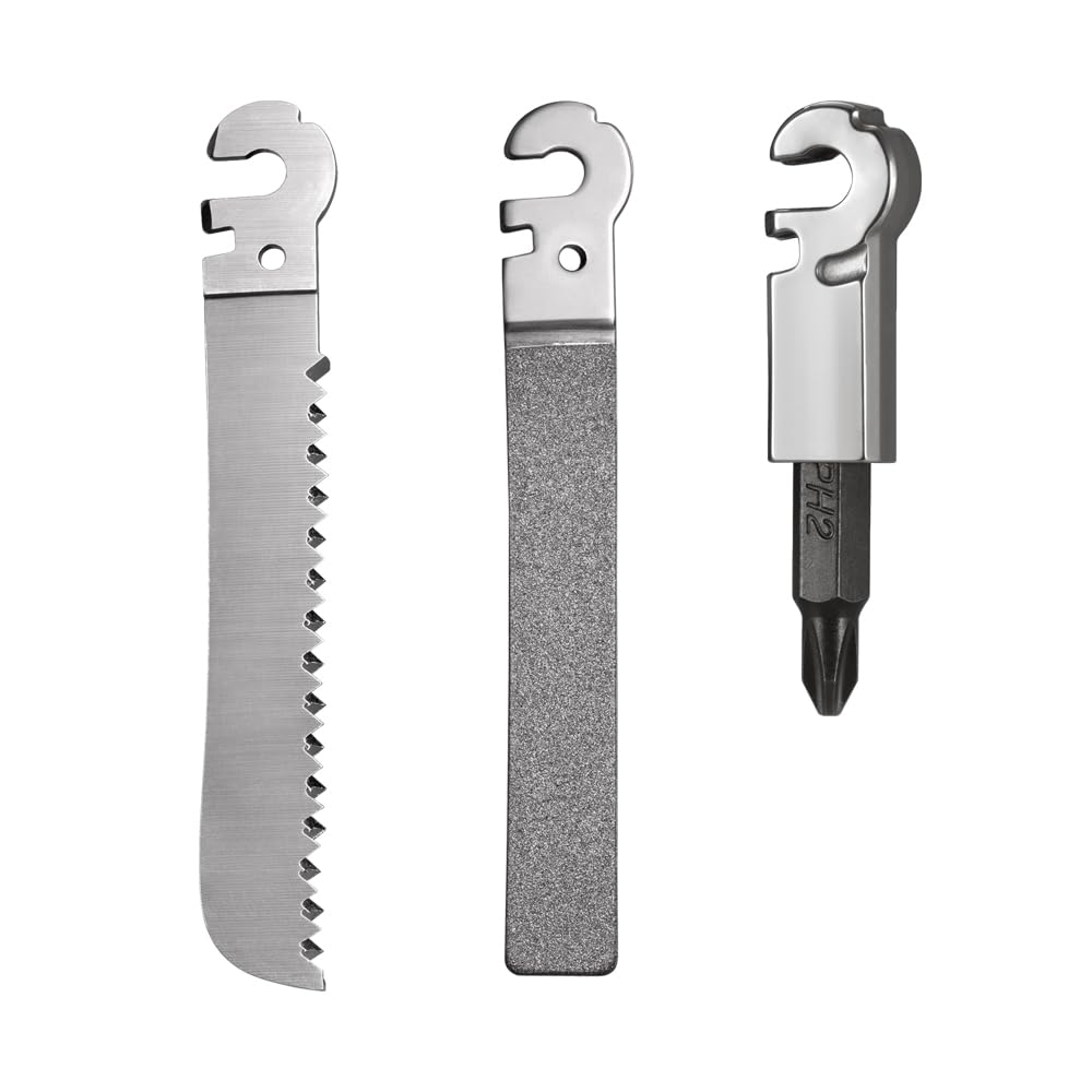 Roxon FT01 Build Your Own Multitool Accessory for Flex Multitool (3 pcs A Set Included Tapered Saw & Diamond File (Coarse + Fine) and 1/4" Bit Adapter) Replaceable Tools
