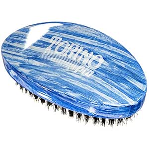Torino Pro Medium Wave Brush #19 - Curve Palm Medium Hair brush for 360 Waves- 100% medium boar bristle Curved Hair brush for men