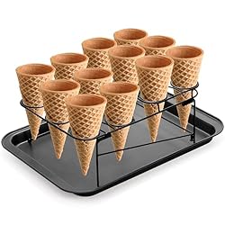 TOPZEA 2 Pack Ice Cream Cone Racks with 12