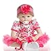 SanyDoll Reborn Baby Doll Soft Silicone Vinyl 22inch 55cm Lovely Lifelike Cute Baby Boy Girl Toy Beautiful Princess Dress