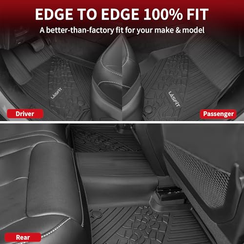 LASFIT Floor Mats & Trunk Mat for Jeep Grand Cherokee 2022-2025 2026 5-Seat (Include 4XE, NOT for Cherokee L), All Weather TPE Custom Fit Car Mats & Cargo Mat Black for Grand Cherokee 2026 Accessories