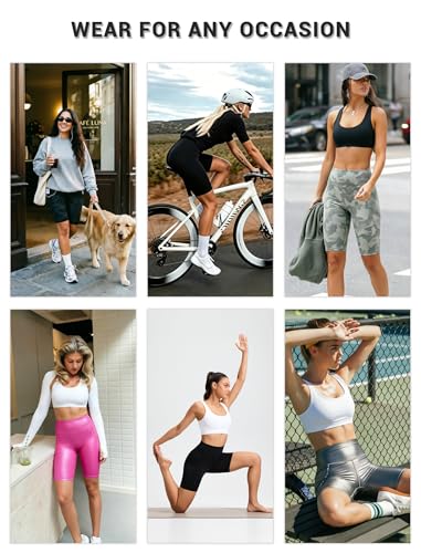 Enjoyoga Women's Short Leggings with Pocket - High Waist Cycling Shorts Sports Trousers Running Trousers Sports Yoga Shorts for Summer