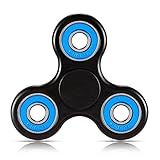 TOMOMO Tri-Spinner Fidget Toy With Premium Hybrid Ceramic Bearing (Black-blue)
