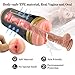 Male Masturbator Cup, Pocket Pussy Stroker with 2-in-1 Vagina and Oral Masturbation, 10 Vibration Realistic Textured Vagina Vibrating Stroker Mens Sex Sexual Toy Massager for Male Men Couples (1)