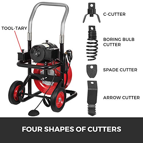 VEVOR 100 Ft x 3/8 Inch Electric Drain Auger Best fit 1”(25mm) to 4