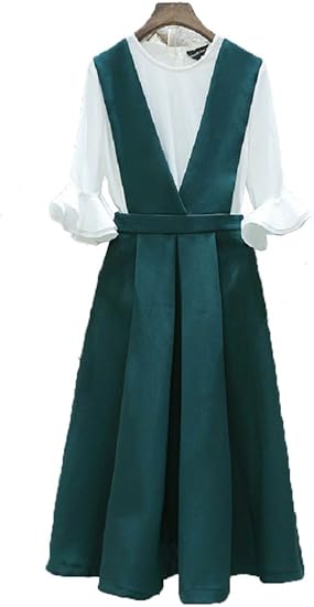 Amazon Co Jp Milky Water ワンピース 洋服 マキシ 白 コーデ シフォン 冬 長袖 シンプル 冬物 人気 S M L B 052 グリーン L 服 ファッション小物