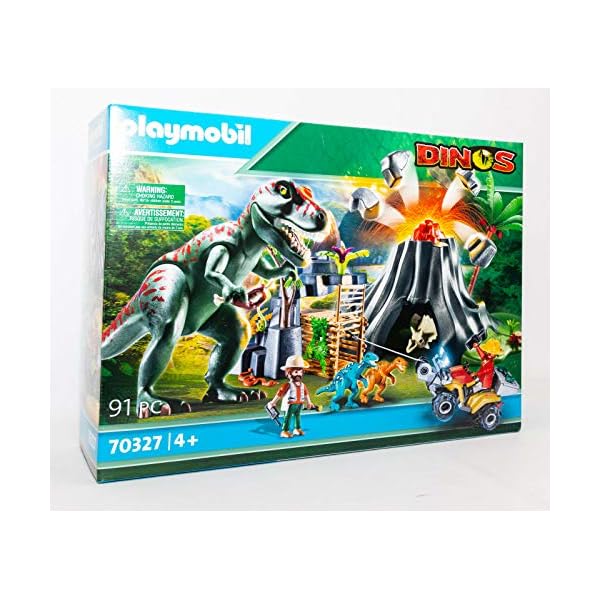 Playmobil 70327 Dinos XXL T-Rex Dinosaurier mit Vulkanausbruch und Figuren – Bild 5