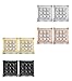 FIBO STEEL 4 Pairs Stainless Steel Stud Earrings for Men Women Square CZ Earrings,6MM