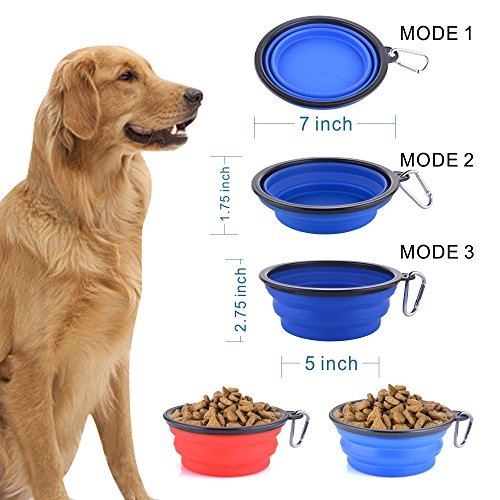 Guardians Large Collapsible Dog Bowls, 34oz Travel Water Food Bowls