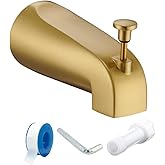 FROPO Tub Spout with Diverter, Slip On Bathtub Spout Fits 1/2'' Copper Tube(5/8'' Dia), Bathroom Tub Faucet with PTFE Tape & 