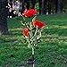 Elstey Solar Lights Rose Flower with Red Buds, Solar Powered Outdoor Waterproof LED Lamps Garden Landscape Decoration Illumination