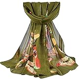 LIULIULIU Beautiful Women Printing Butterfly Long Soft Scarf Wrap Shawl Stole Pashmina Scarves