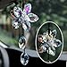 UZHOPM Beautiful Crystal Flower Car Pendant Lucky Hanging Ornament Car Interior Decoration Car Accessories Home Decor(Colorful)