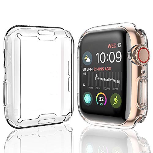 [2 Pack] ULOE for Apple Watch 4 Clear Case with Screen Protector 44mm