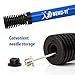 Sports Ball Pump Pressure Gauge - Maintenance Kit, 4 Inflation Needles & Dual Action Extension Hose for Football, Soccer, Volleyball, Basketball