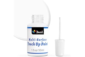 DWIL White Touch Up Paint - Multi Surface Touch Up Paint Pen, Scratch Repair for Wall, Door, Cabinets, Metal, Appliance, Wood, Furniture, 1.5 Fl Oz (Semi Gloss, White)