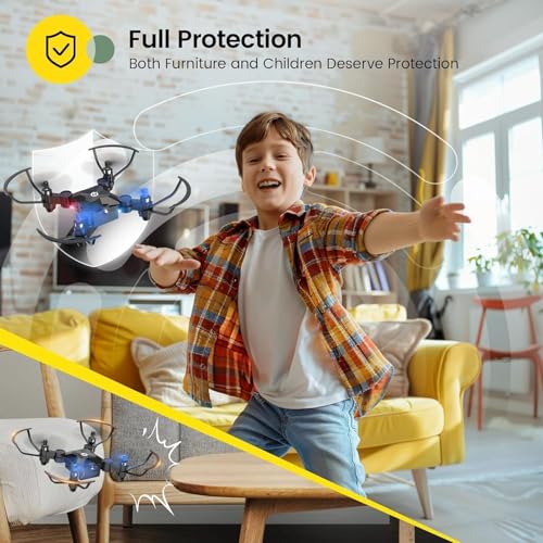 Holy Stone HS190 Foldable Mini Drone for Kids Beginners, RC Nano Quadcopter with Altitude Hold, 3D Flips, High Speeds Rotation, Throw to Go, One Key Return, Great Gift Toys for Boys and Girls,Blue