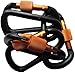 LeBeila Aluminum Carabiner Heavy Duty Climbing Hooks D Shape Buckle Pack Spring Snap Keychain Clip with Screwgate Locking-Outdoor Camping D-ring Carabiners Hook (Black/Orange-5PCS)