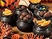 Halloween Mini Plastic Cauldrons - 24-Pack Black Witch Pots, Novelty Candy Holder Buckets, Small Kettles for Halloween Decoration, Party Supplies, 2.5 x 2.5 x 2.1 Inches