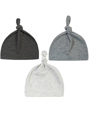 Unisex Baby Adjustable Knot Hat Cotton Soft Cute Knit Hat Cap