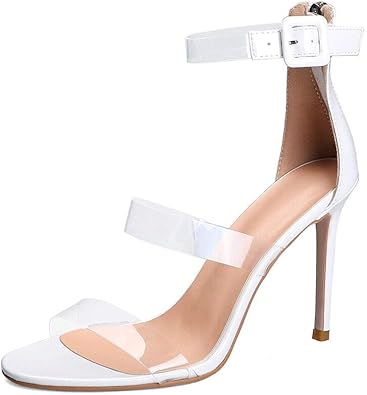 white and clear shoes