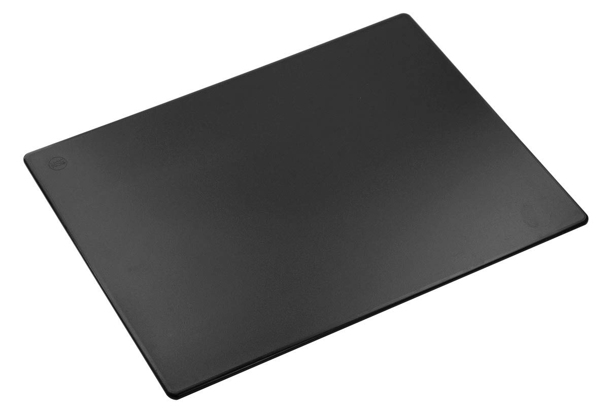Thirteen Chefs Commercial Plastic Cutting Board, NSF, HDPP High Density Poly Black 24 x 18 x 0.5 Inch