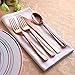 Supernal 60pcs Rose Gold Plastic Dinnerware Set Includes Rose Gold Plastic Plates and Disposable Silverware,Disposable Party Plates and Flatware Service for 12 Guest,Perfect for Birthday,Party,Wedding