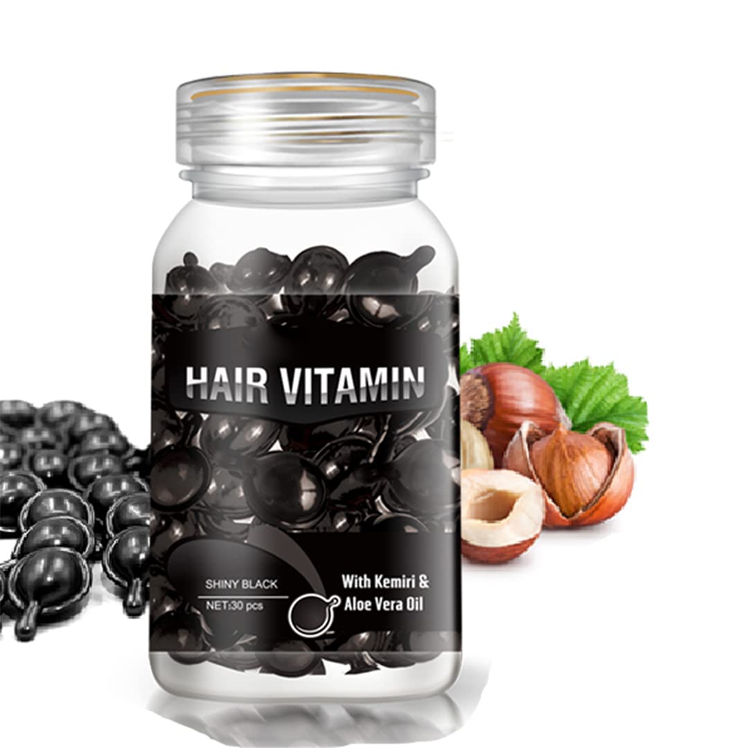 gowwimHair Vitamin Serum Capsule,Hair Treatment Serum,Argan Macadamia Avocado Oil,Deep Care Repair Damaged Hair,30 PCS