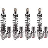 4Pcs RC Shock Absorbers, Aluminum Alloy High Strength Springs Shocks Set Damper for Axial / SCX10 / D90 / TRX-4 RC Crawler Car