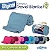 Cloudz Cozy Compact Airplane Travel Blanket for Your Flight, Car, Camping, Home or Comforting Warmth Anywhere! - Light Blue