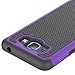 J1 2016 Case, Galaxy Amp 2 Case, Galaxy Express 3 Case, MCUK [Shock Absorption] Hybrid Dual Layer Armor Defender Protective Case With Tempered Glass Screen Protector (Purple)