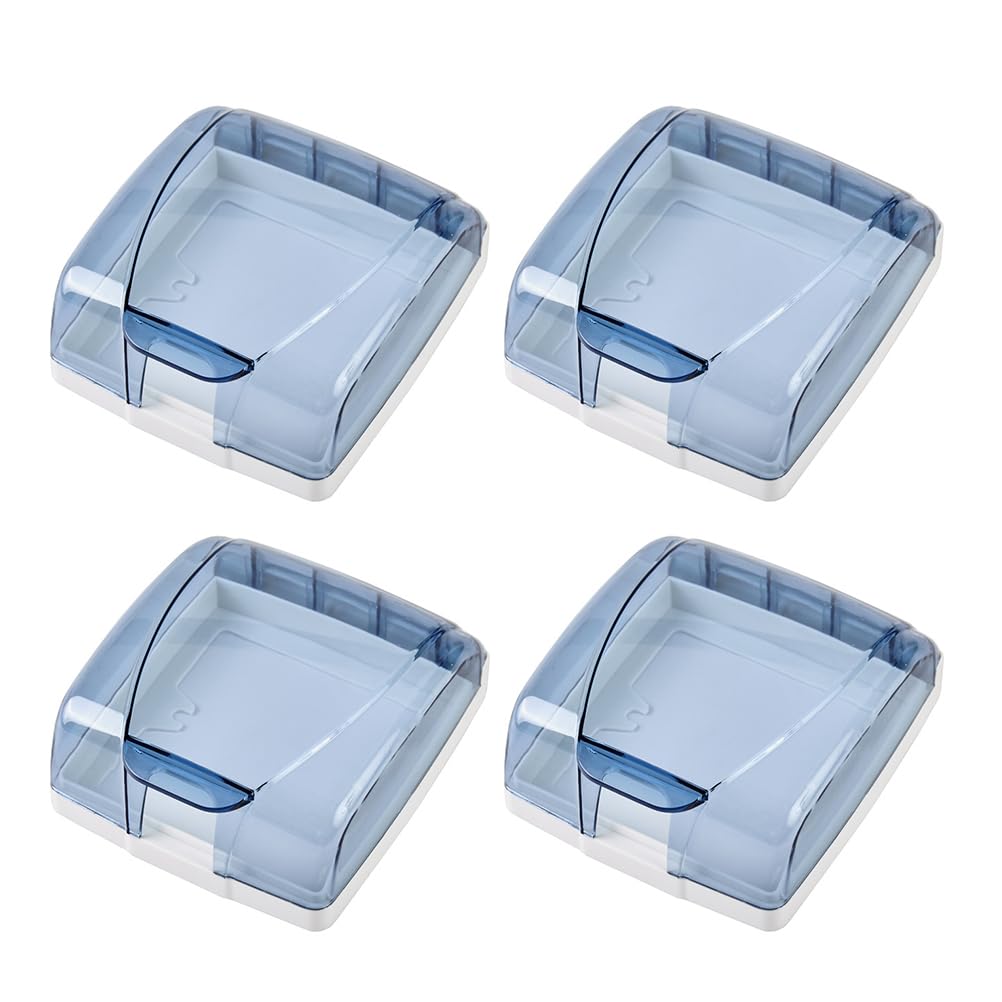 Toddmomy Waterproof Wall Socket Cover 86 Type Splash Guard Power Box for Bathroom Kitchen Safety Socket Covers 4.53 Inch Wall Protector 4 Pack