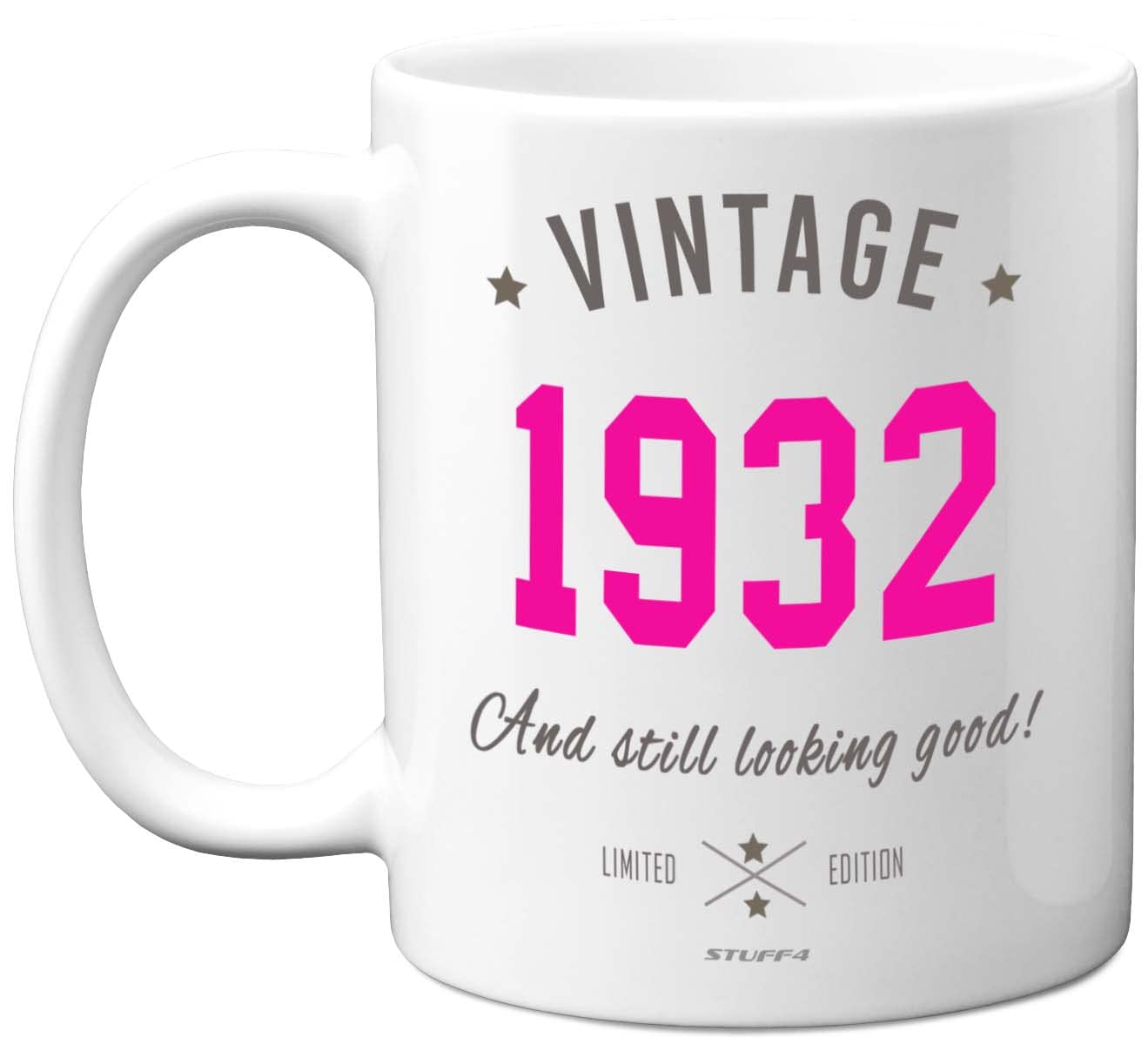 Stuff4 Vintage 1932 Mug - 1932 Birthday Gifts for Women, 93rd Birthday Gifts for Women, 93rd Birthday Mug, 93rd Mugs for Women, 93rd Mug Ceramic Dishwasher Safe Premium Mugs