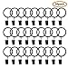 Umikk 36pcs Rings Curtain Clips，Curtain Rings with Rustproof Clips，Clips to Hang Outdoor Curtain，Vintage Black （32mm/1.26 Inch Interior Diameter ）