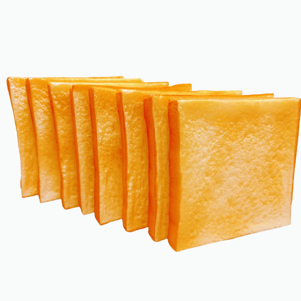 Photo 1 of [8-Pack] Fake Sliced Toast Artificial Bread Fake Sliced Bread, Realistic False Toast Bread Simulation Food Model Bakery Display Photography Food Prop for Home Kitchen Party Decor